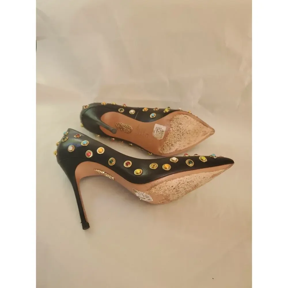 Women Aquazzura Byeantine105 leather Pumps with multicolored James Size 38 - Picture 10 of 11